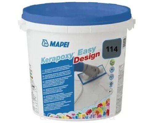 Епоксидна затірка для швів Mapei Kerapoxy EASY DESIGN 3 кг №114 (антрацит)