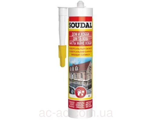 Герметик SOUDAL силикон универсальный (черный) 280 мл.