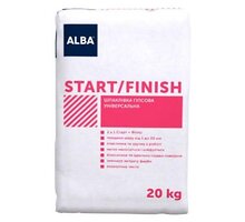 Шпаклевка АЛЬБА гипсовая универсальная 2 в1 "START/FINISH" 20 кг