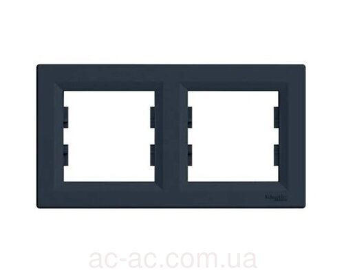 Рамка 2-на горизонт. Asfora (Schneider) Антрацит