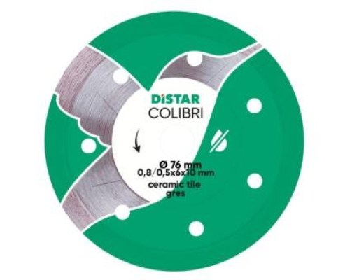 Круг алмазный отрезной Distar 1A1R 76x0,8/0,5x6x10H Colibri (11139053029)