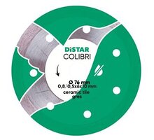 Круг алмазний вiдрiзний Distar 1A1R 76x0,8/0,5x6x10H Colibri (11139053029)