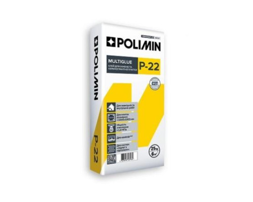 Клей для плитки Polimin (Полімін) Р-22 ( С2Т ) (25кг)