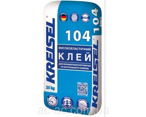 Клей для плитки KREISEL (Крайзель) 104 (ТЕ14) С2TE (25кг) (керамогранит, камень)