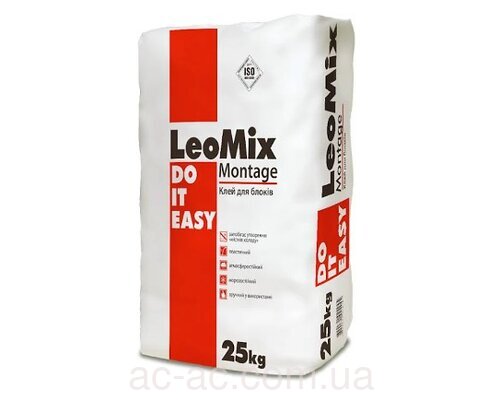 Клей для Газоблоку LeoMix Montage (25 кг)