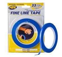 Лента малярная маскирующая HPX FINE LINE 6мм х 33м FL0633