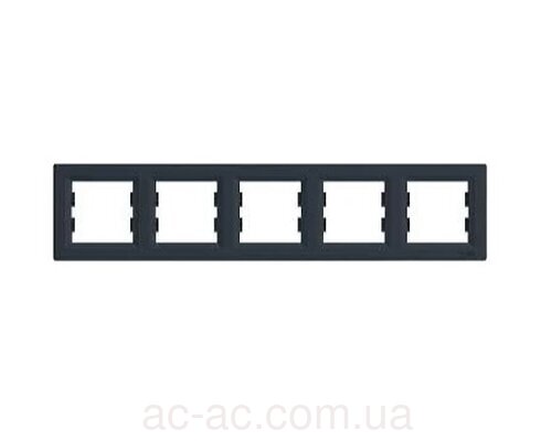 Рамка 5-на горизонт. Asfora (Schneider) Антрацит