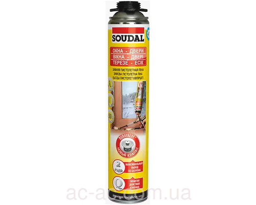 Піна монтажна Зимова -10С° SOUDAL  проф. 750 мл пістолет