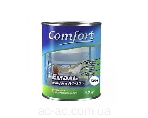 Емаль Комфорт ПФ-115 біла 0,9 кг