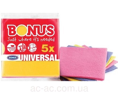 Салфетка вискозная Bonus 36х36см (уп. 5шт) (В170)