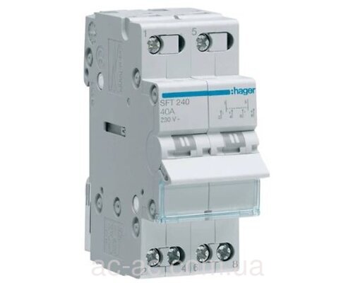 Переключатель нагрузки Hager I-0-II 2Р 40А  SFT240