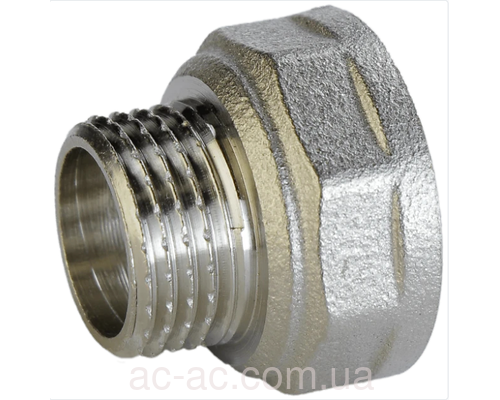Муфта редукційна 3/4″ВР х 1/2″ЗР нікель (433О)
