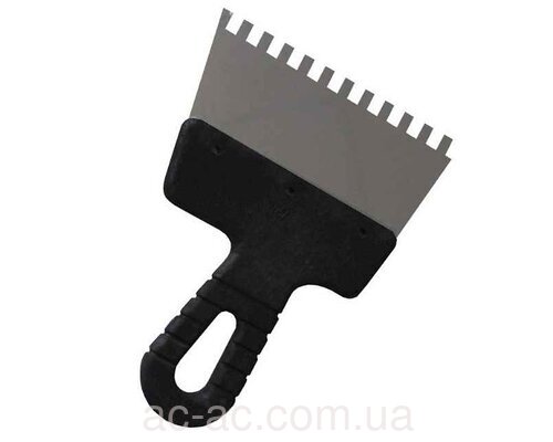 Шпатель з пластм. ручкою, 150 мм, зуб 6х6мм