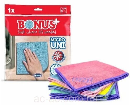Тряпка Bonus микрофибра универсальная 35*35см (В453)