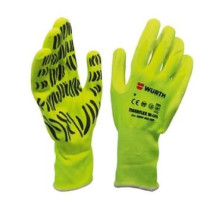 Перчатки WURTH салатовые TIGERFLEX HI-LITE нитрил покрытие р.10