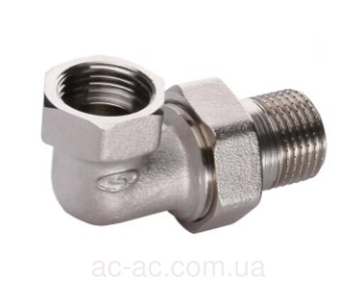 Сгон американка угловая 1/2" никель (1600)