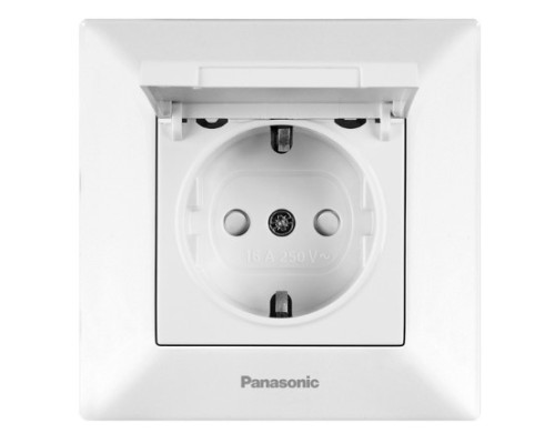 Розетка 1-на з/з і кришка біл Arkedia Slim (Panasonic)