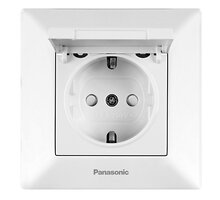 Розетка 1-на з/з і кришка біл Arkedia Slim (Panasonic)