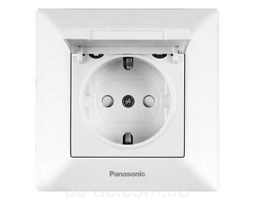 Розетка 1-на з/з і кришка біл Arkedia Slim (Panasonic)