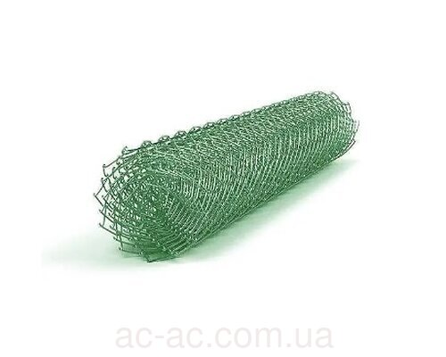 Сетка рабица мет.+ПП 35х35мм, 1,2м х10м (1,2/2,00) RAL6005 Зеленый