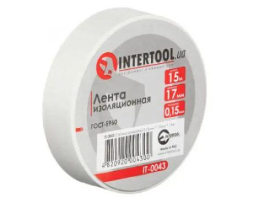 Изоляционная лента 20м х 17мм х 0.15 БЕЛАЯ