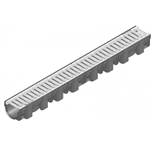 Жолоб HAURATON TOP Х (119 х 89 х 1000), PP-PE (чор.) з оц. решіт.(SW 9мм) кл CAR TRAFFIC (1м)
