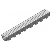 Жолоб HAURATON TOP Х (119 х 89 х 1000), PP-PE (чор.) з оц. решіт.(SW 9мм) кл CAR TRAFFIC (1м)