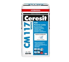 Клей для плитки еластичний Ceresit (Церезіт)  СМ 117 Білий (25 кг)