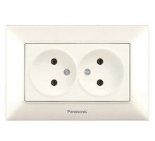 Розетка 2-на б/з  біл Arkedia Slim (Panasonic)