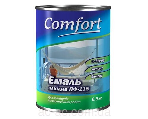 Эмаль Комфорт ПФ-115 голубая 0,9 кг