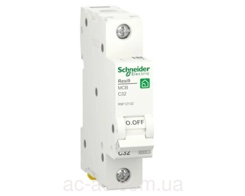 Автомат 32А Schneider RESI9 1Р R9F12132